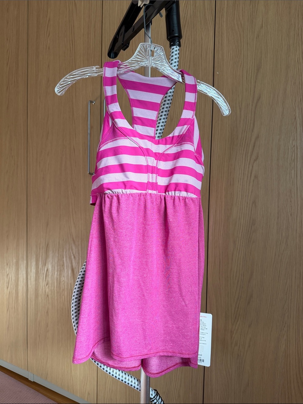 lululemon athletica Pink Striped Racerback Tank Dress
